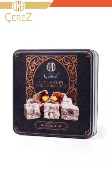 ÇİFTE KAVRULMUŞ ANTEP FISTIKLI TENEKE KUTU LOKUM (850 GRAM)