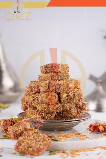 TEL KADAYIF KAPLI NAR AROMALI ANTEP FISTIKLI KRAL LOKUM