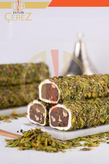 FİLE ANTEP FISTIĞI KAPLI ÇİKOLATALI SARMA LOKUM